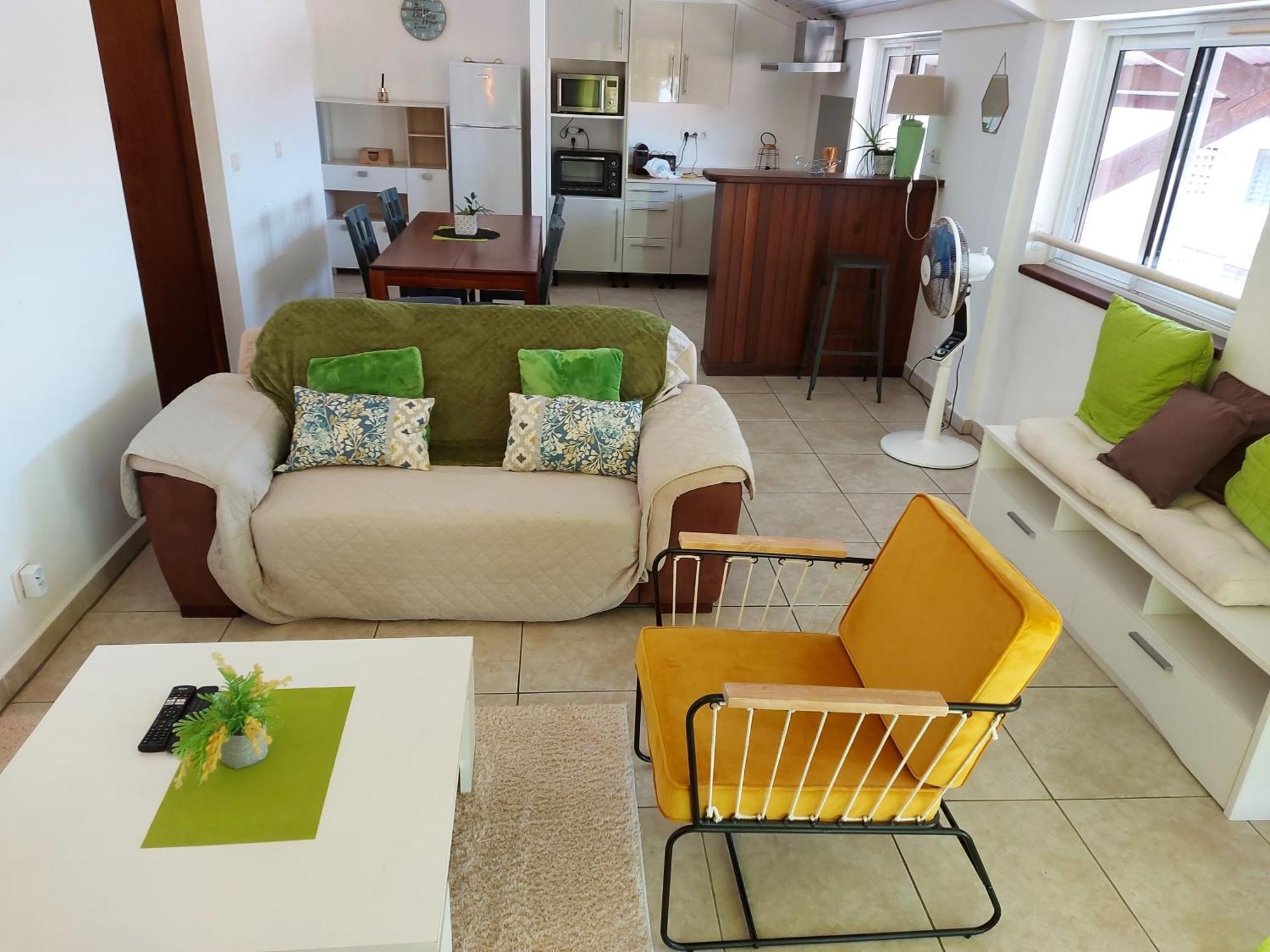 Nana - A 44 - Vue Panoramique- Grand Appartement Cosy Et Lumineux- Cuisine Equipee-Wifi-Clim-Terrasse Cayenne Zimmer foto
